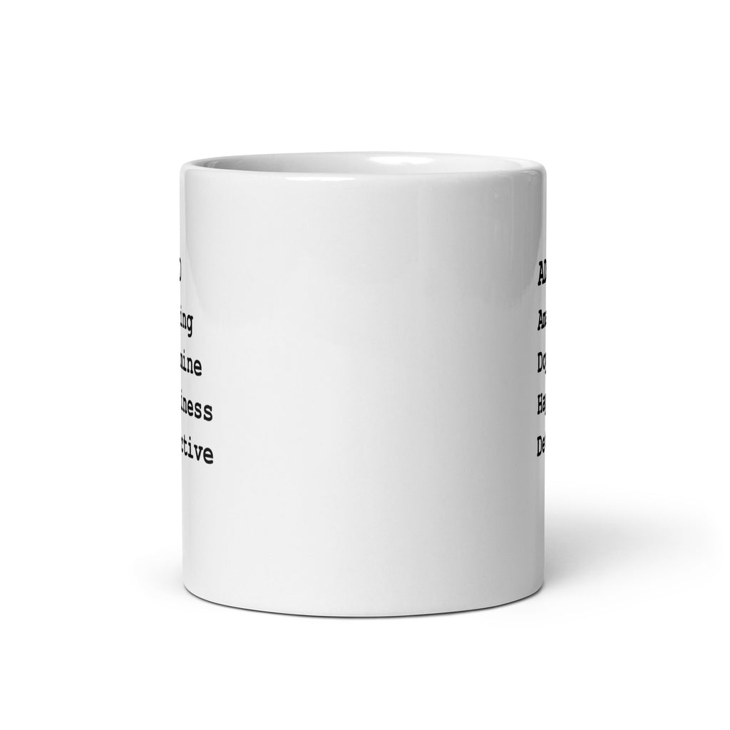 ADHD Amazing Dopamine Happiness Detective | White Glossy Mug | The Neurospicy Store