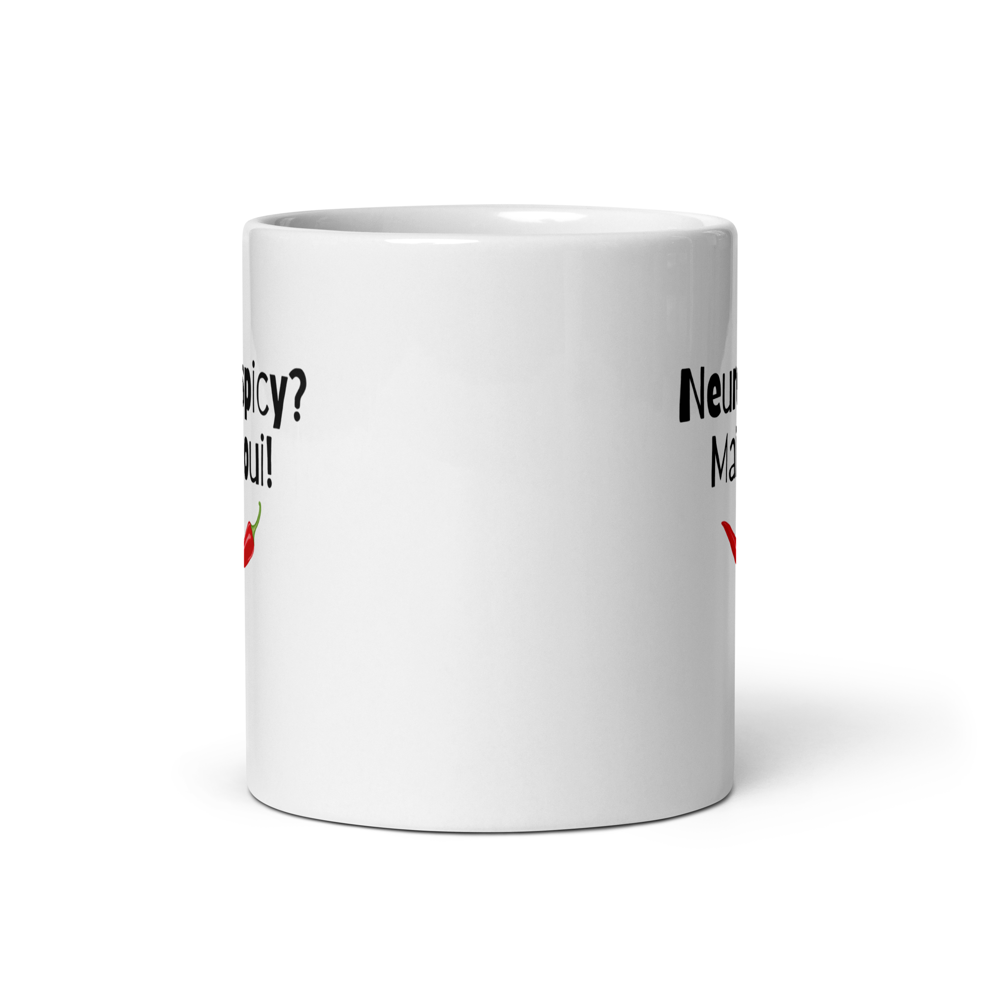Neurospicy? Mais Qui! | White Glossy Mug | The Neurospicy Store