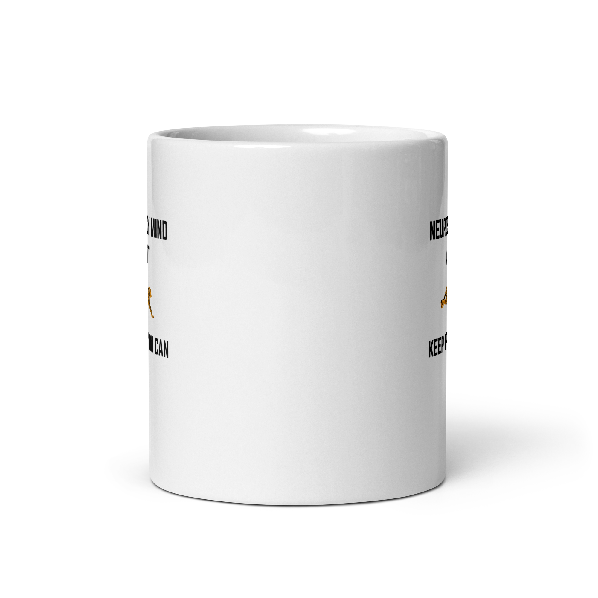 Neurospicy Mind Alert | Keep Up If You Can | White Glossy Mug | The Neurospicy Store