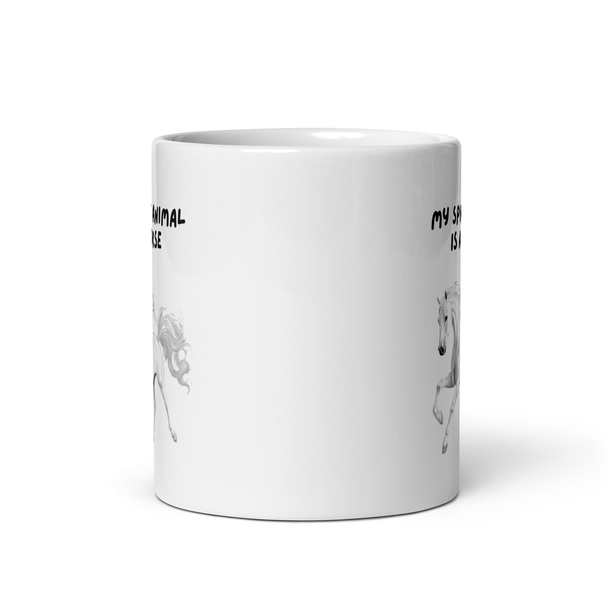 My Spirit Animal Is A Horse | White Glossy Mug | The Neurospicy Store