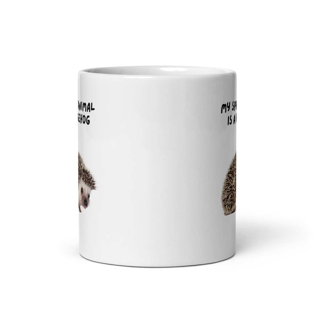 My Spirit Animal is A Hedgehog | White Glossy Mug | The Neurospicy Store