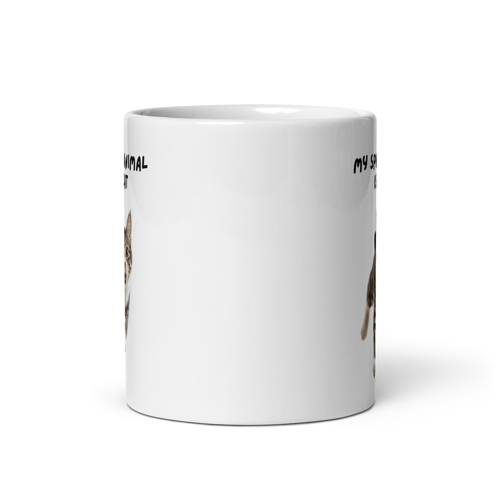 My Spirit Animal Is A Cat | White Glossy Mug | The Neurospicy Store