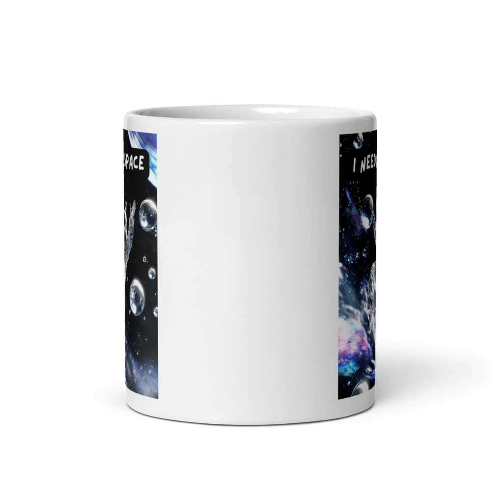 I Need My Space | White Glossy Mug | For Sensory Overload white-glossy-mug-white-11-oz-front-view-67dd55dc143f5 Kitchen & Dining > Drinkware > Mugs