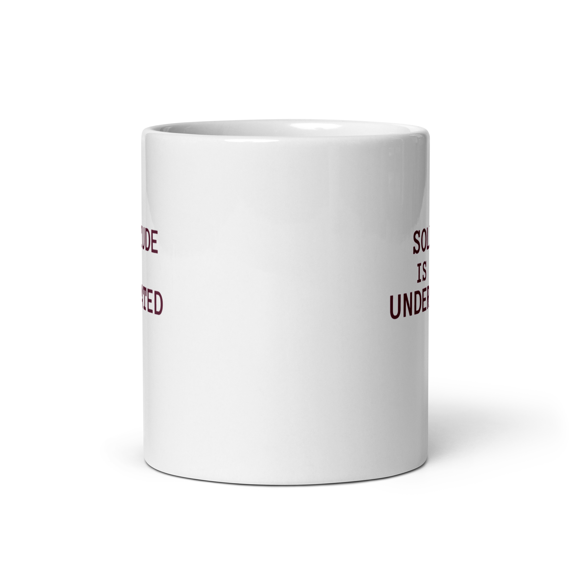 Solitude Is Underrated | White Glossy Mug | The Neurospicy Store