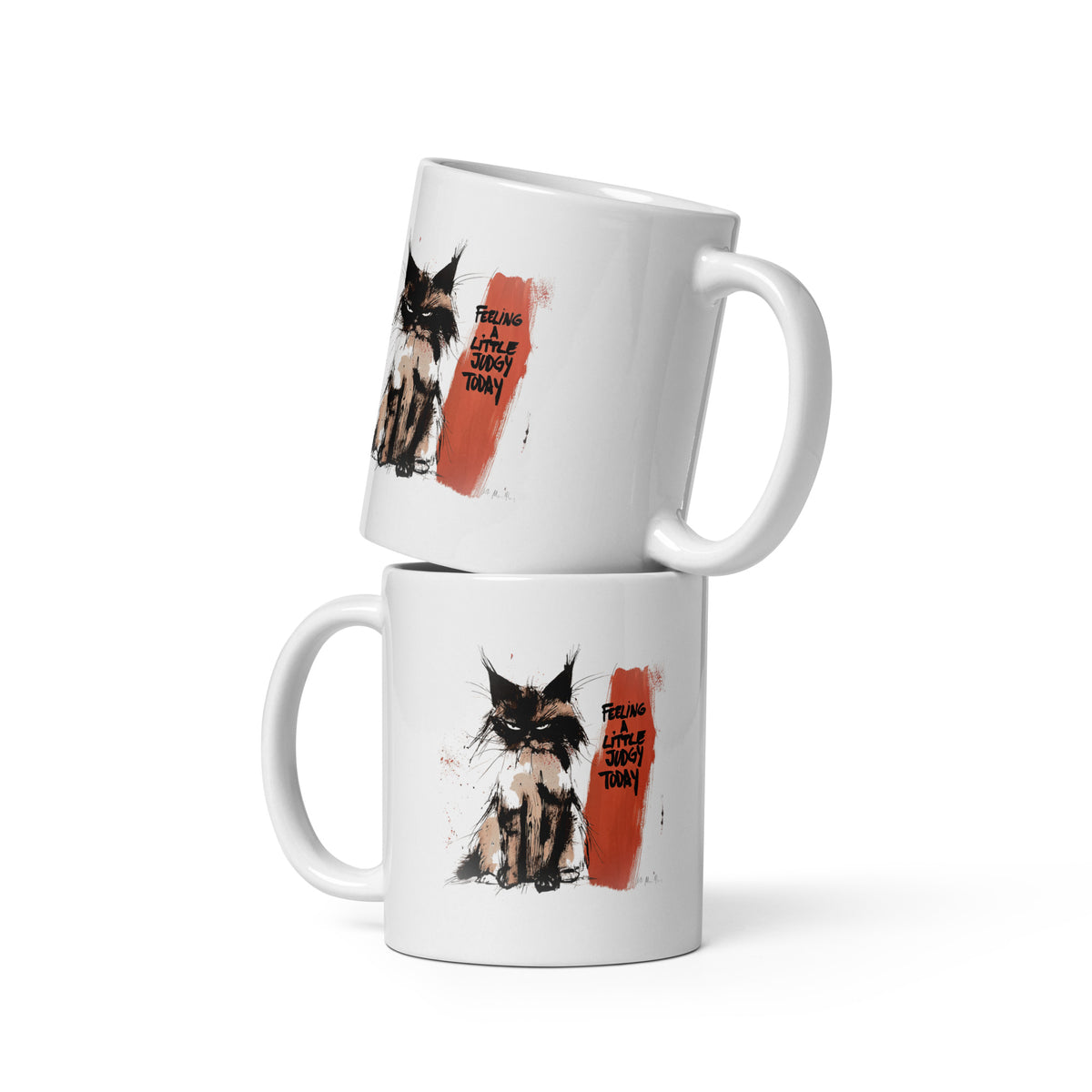 Feeling a Little Judgy white glossy mug