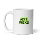 ADHD Rocks! | White Glossy Mug | The Neurospicy Store