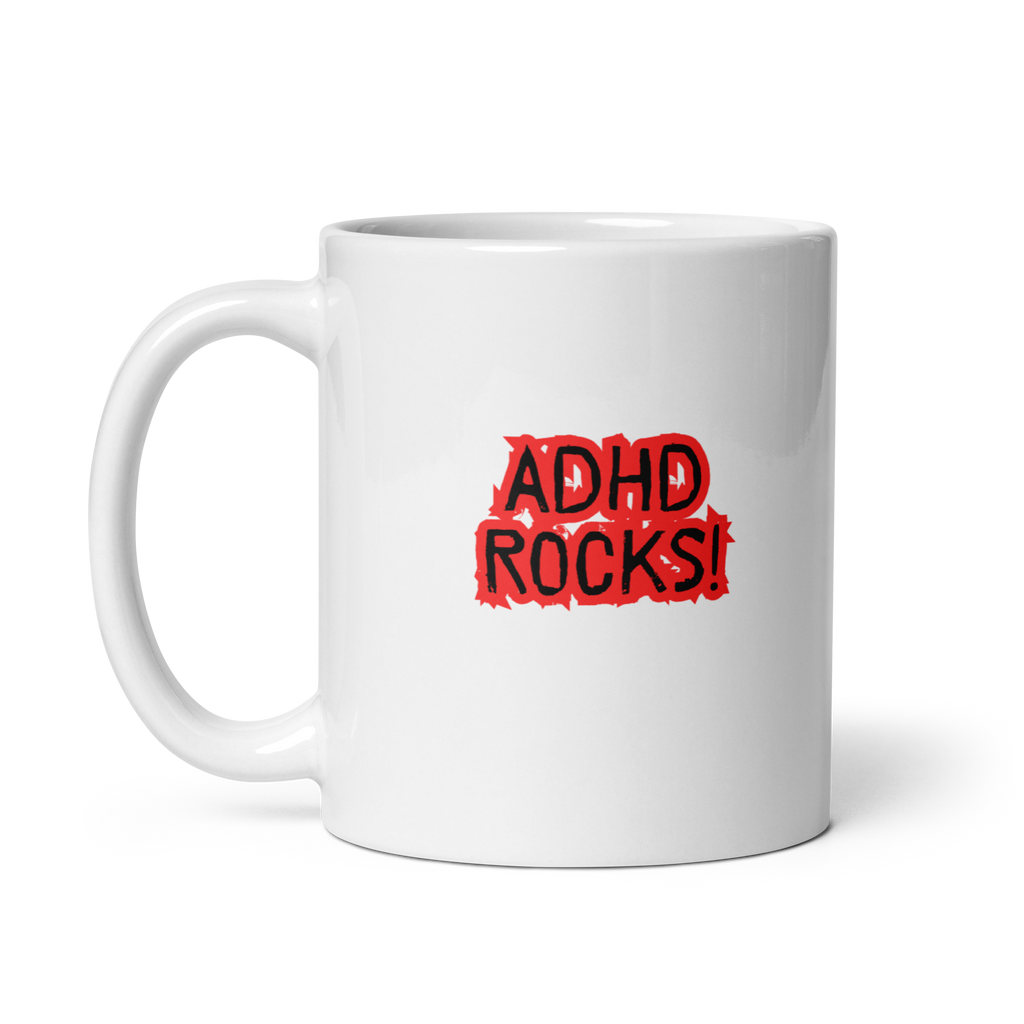ADHD Rocks! | White Glossy Mug | The Neurospicy Store