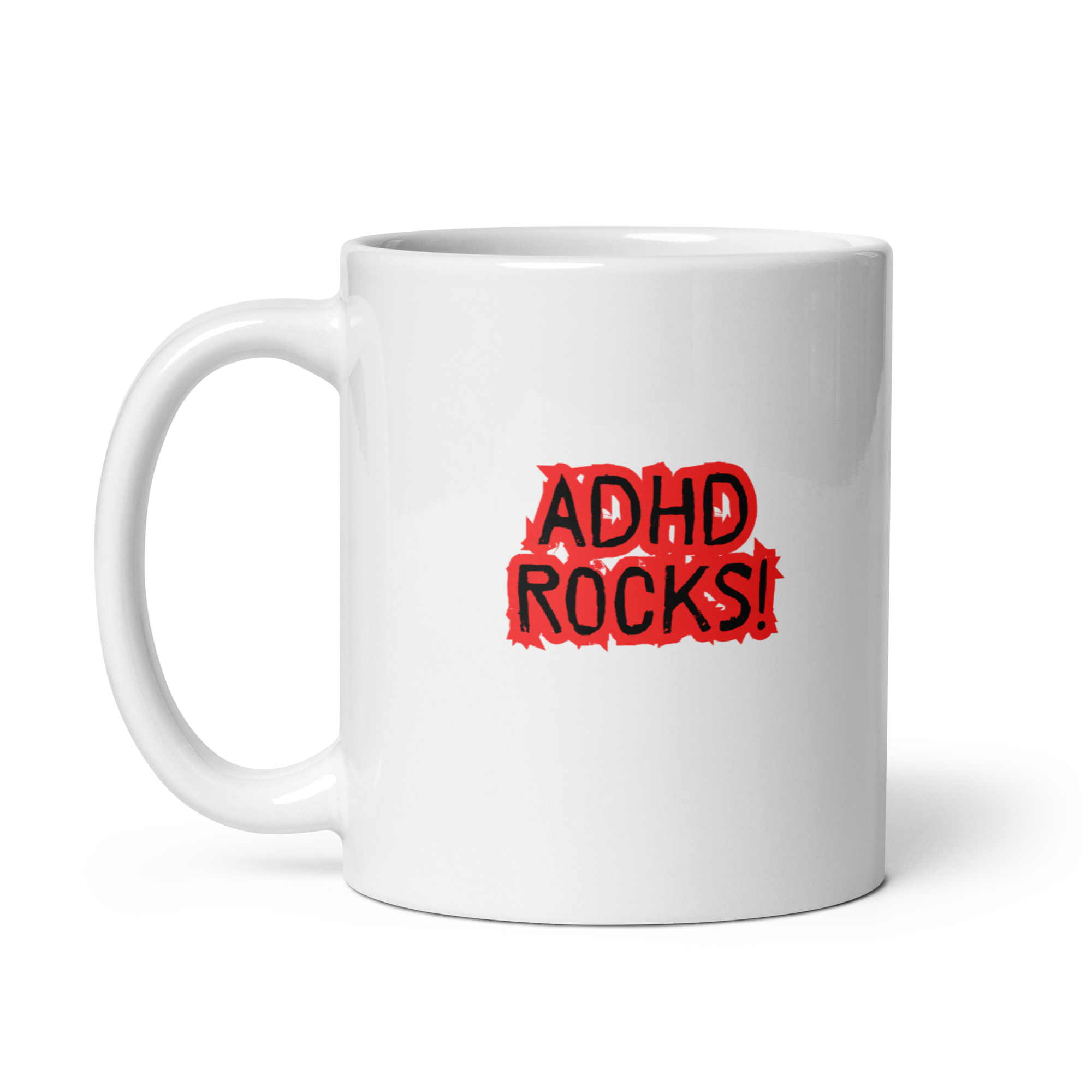ADHD Rocks! | White Glossy Mug | The Neurospicy Store