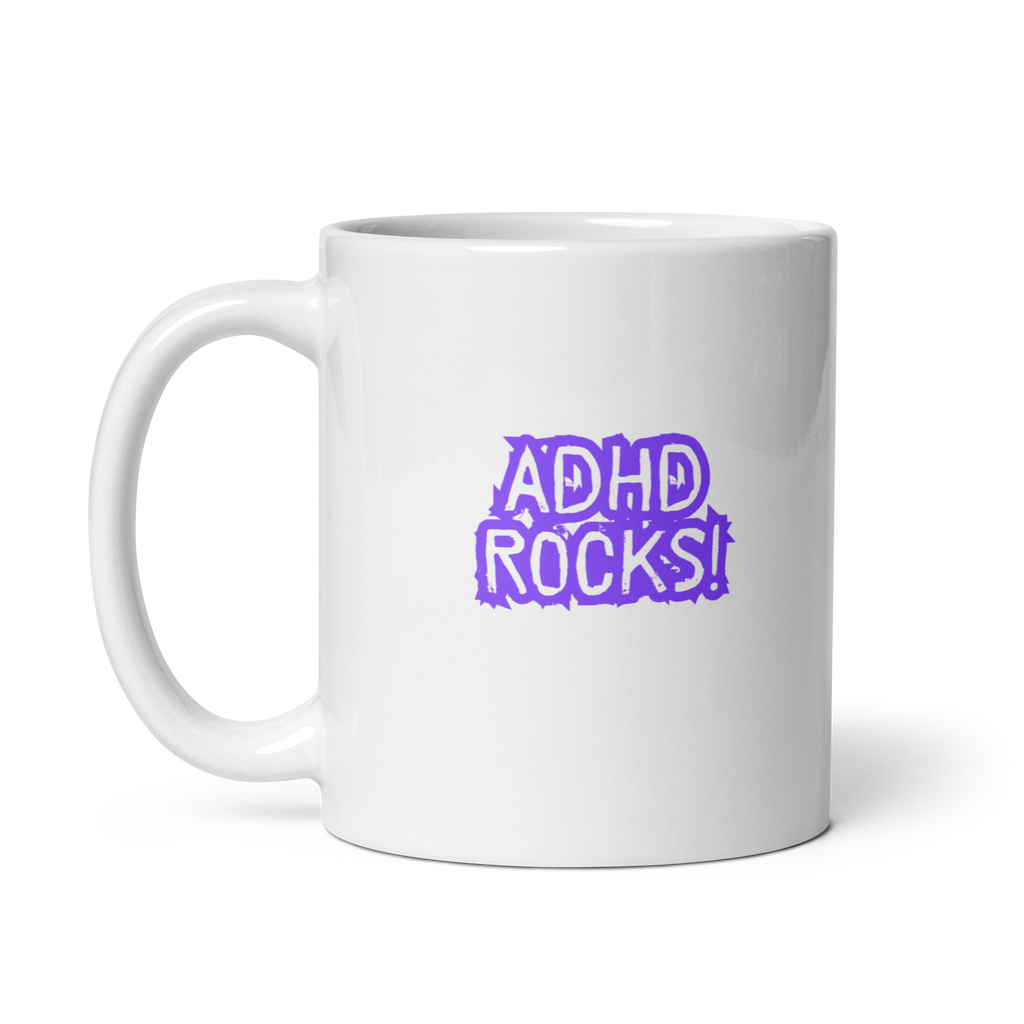 ADHD Rocks! | White Glossy Mug | The Neurospicy Store