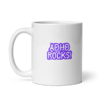 ADHD Rocks! | White Glossy Mug | The Neurospicy Store