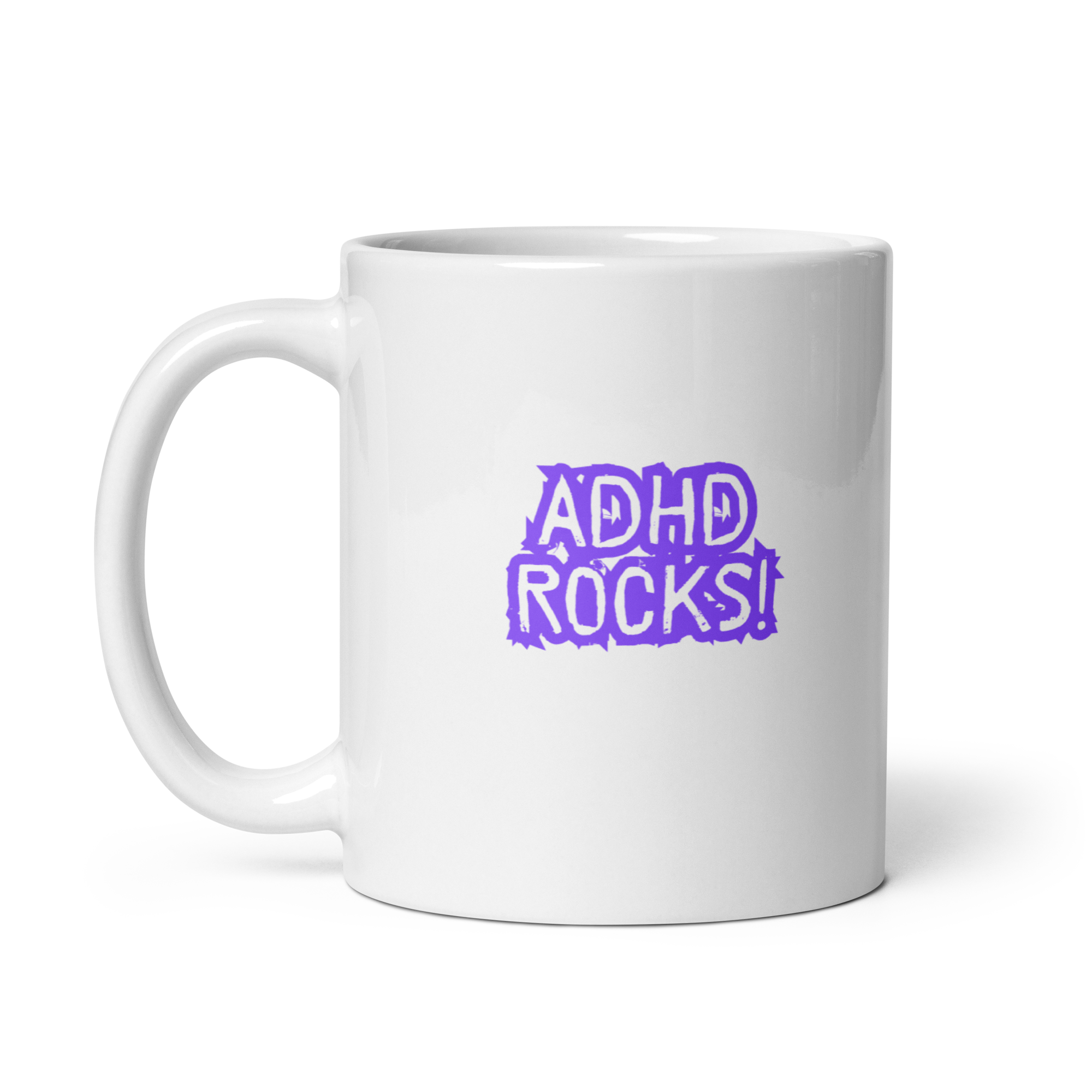 ADHD Rocks! | White Glossy Mug | The Neurospicy Store