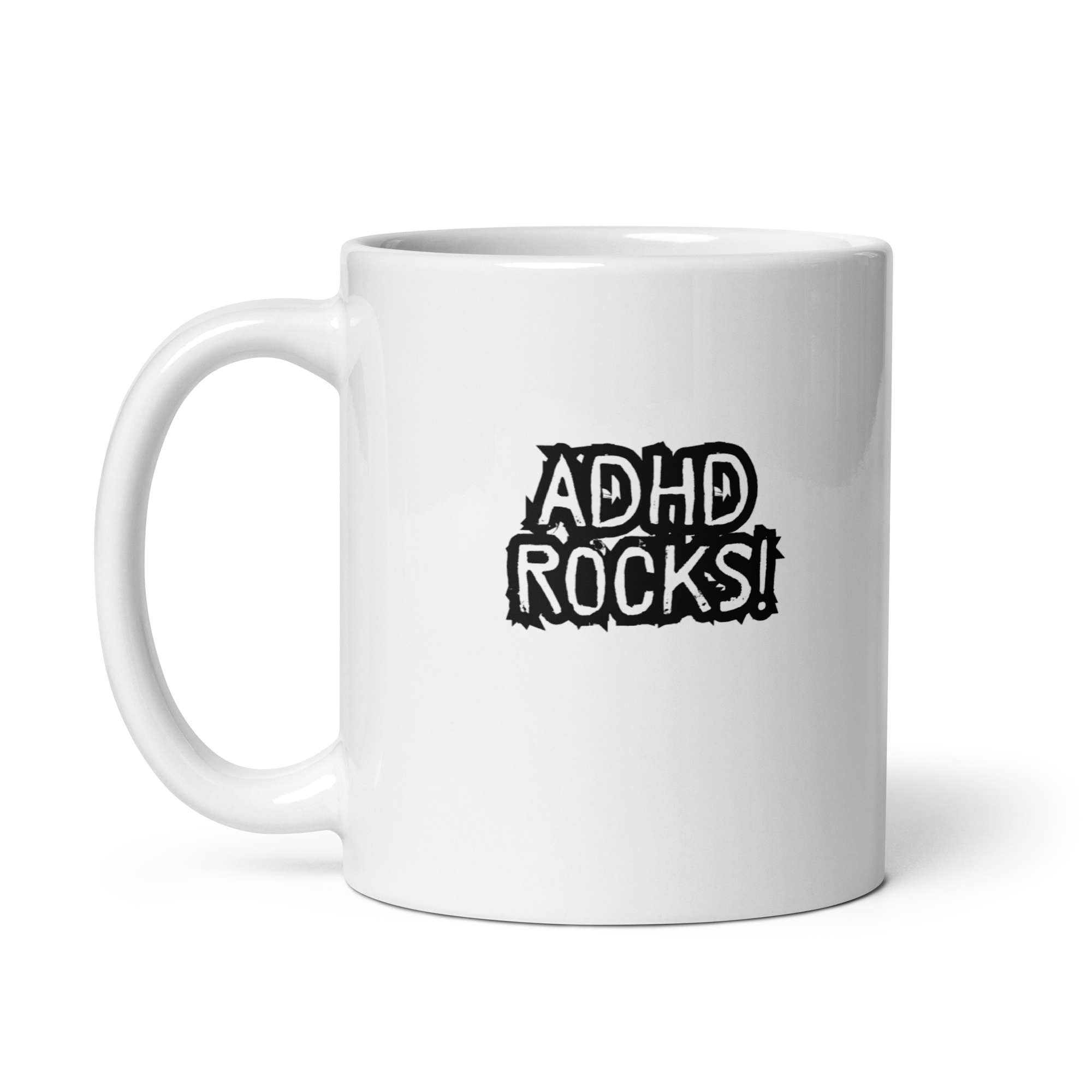 ADHD Rocks! | White Glossy Mug | The Neurospicy Store