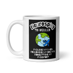 Neurospicy Traveller Packing My Bags Following My Dreams Forgetting My Passport | White Glossy Mug | The Neurospicy Store