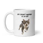 My Spirit Animal Is A Cat | White Glossy Mug | The Neurospicy Store