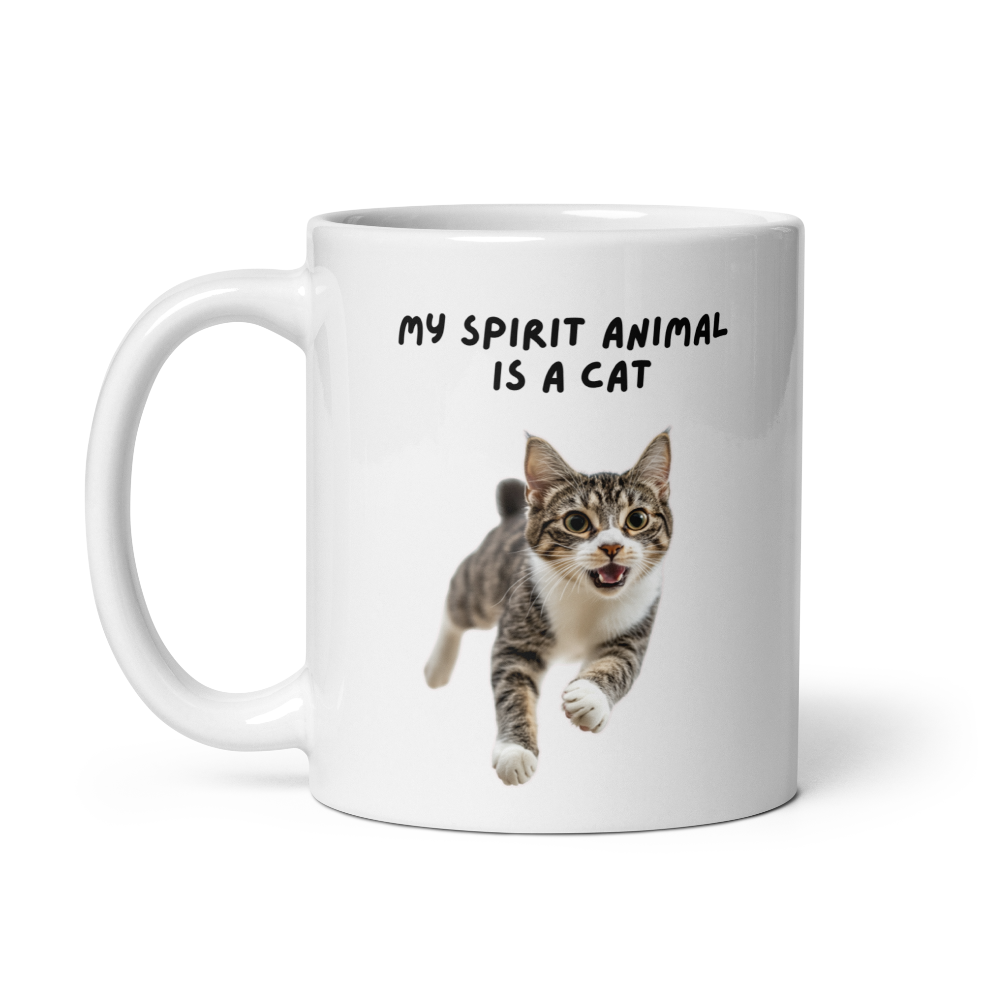 My Spirit Animal Is A Cat | White Glossy Mug | The Neurospicy Store