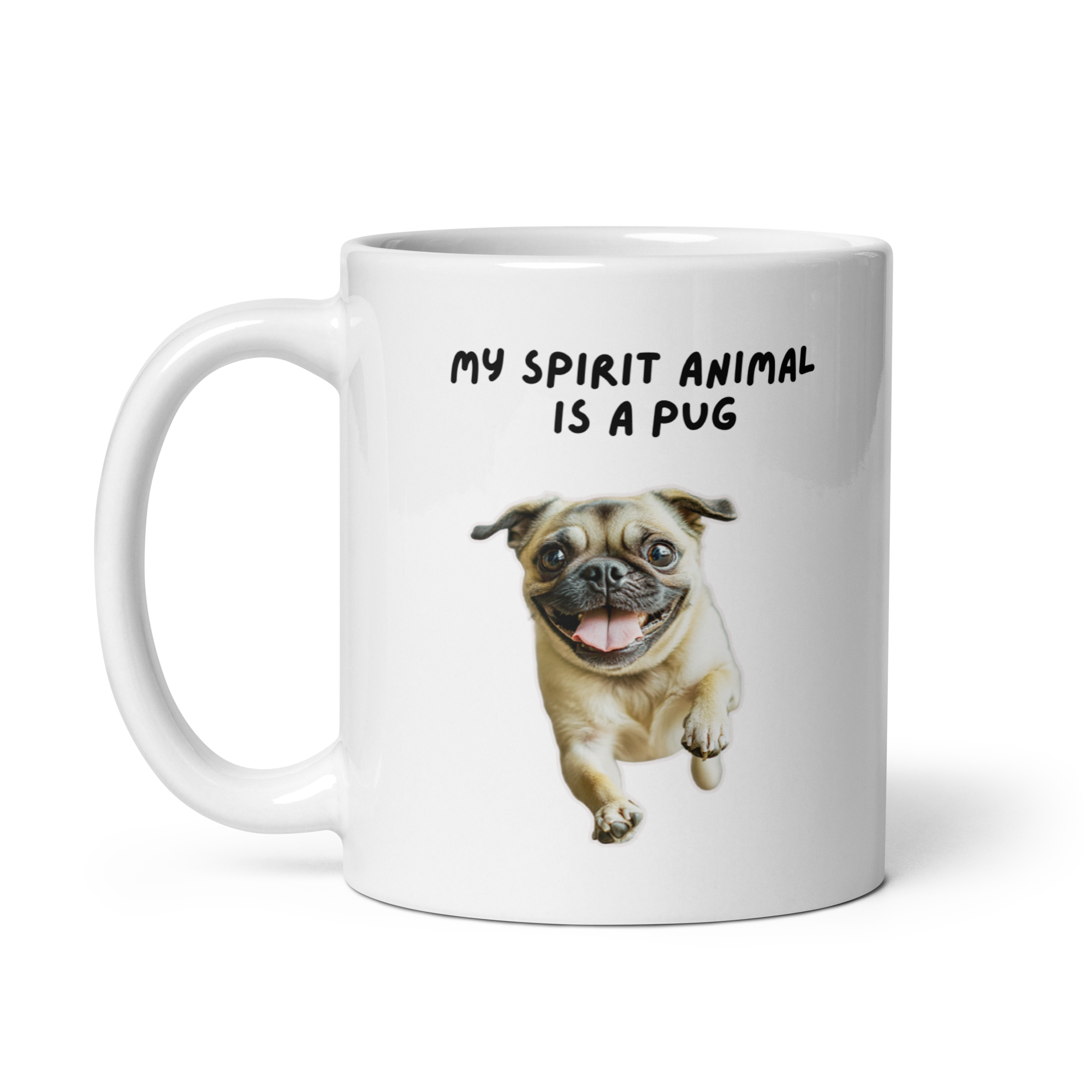 My Spirit Animal Is A Pug | White Glossy Mug | The Neurospicy Store