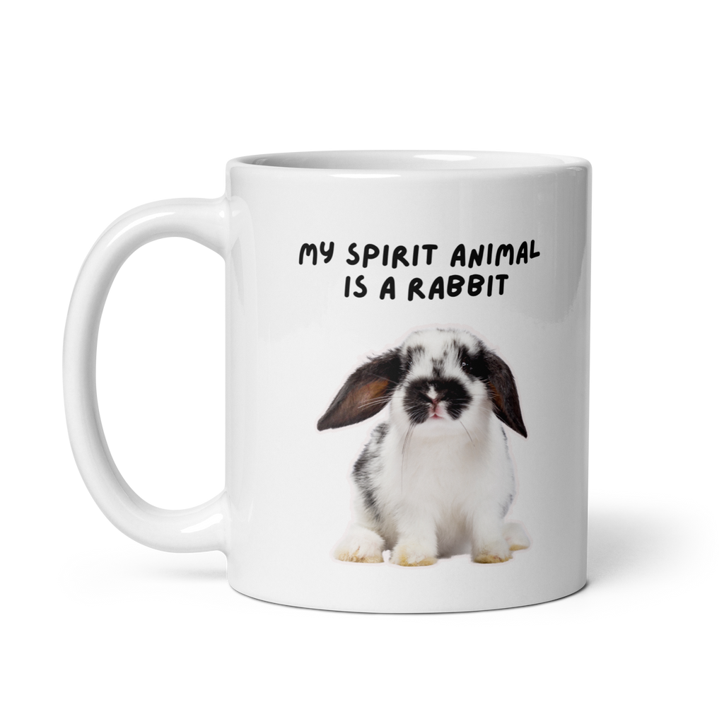 My Spirit Animal Is A Rabbit | White Glossy Mug | The Neurospicy Store