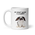 My Spirit Animal Is A Rabbit | White Glossy Mug | The Neurospicy Store