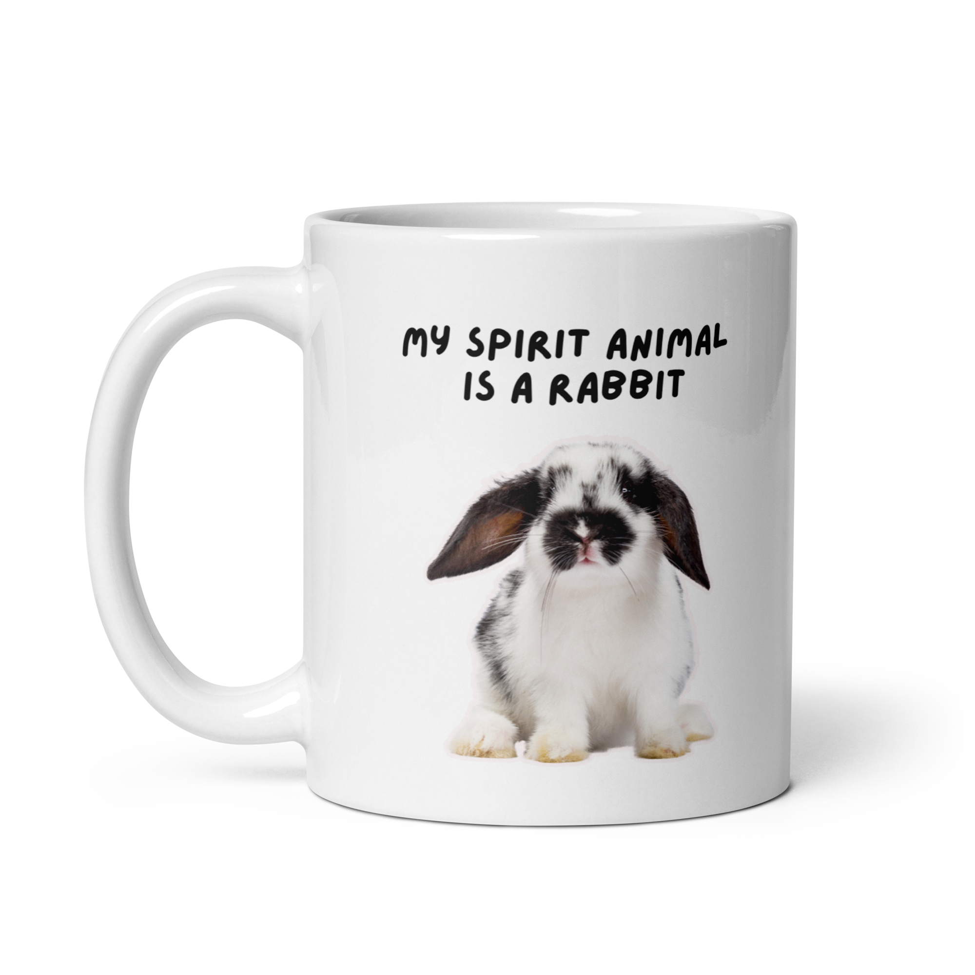 My Spirit Animal Is A Rabbit | White Glossy Mug | The Neurospicy Store
