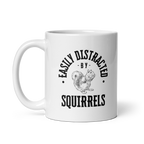 Easily Distracted By Squirrels | Glossy White Mug | Neurodivergent Humor white-glossy-mug-white-11-oz-handle-on-left-67dc757637789 Kitchen & Dining > Drinkware > Mugs