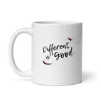 Different Is Good | White Glossy Mug | The Neurospicy Store