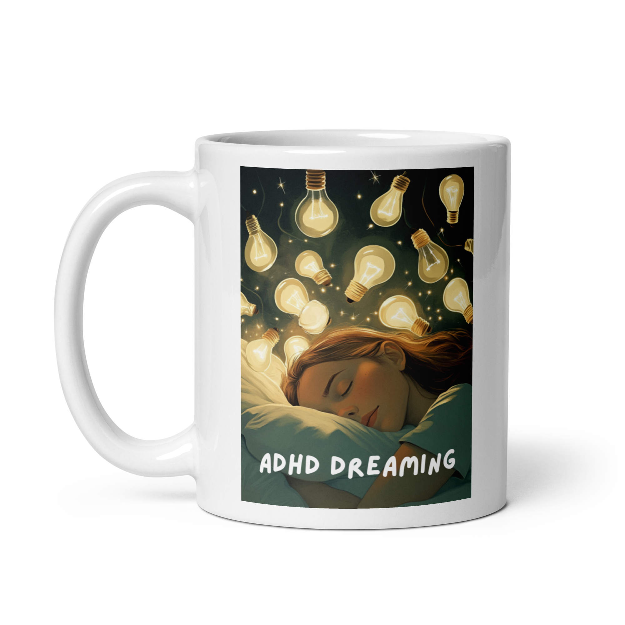 ADHD Dreaming | White Glossy Mug | The Neurospicy Store