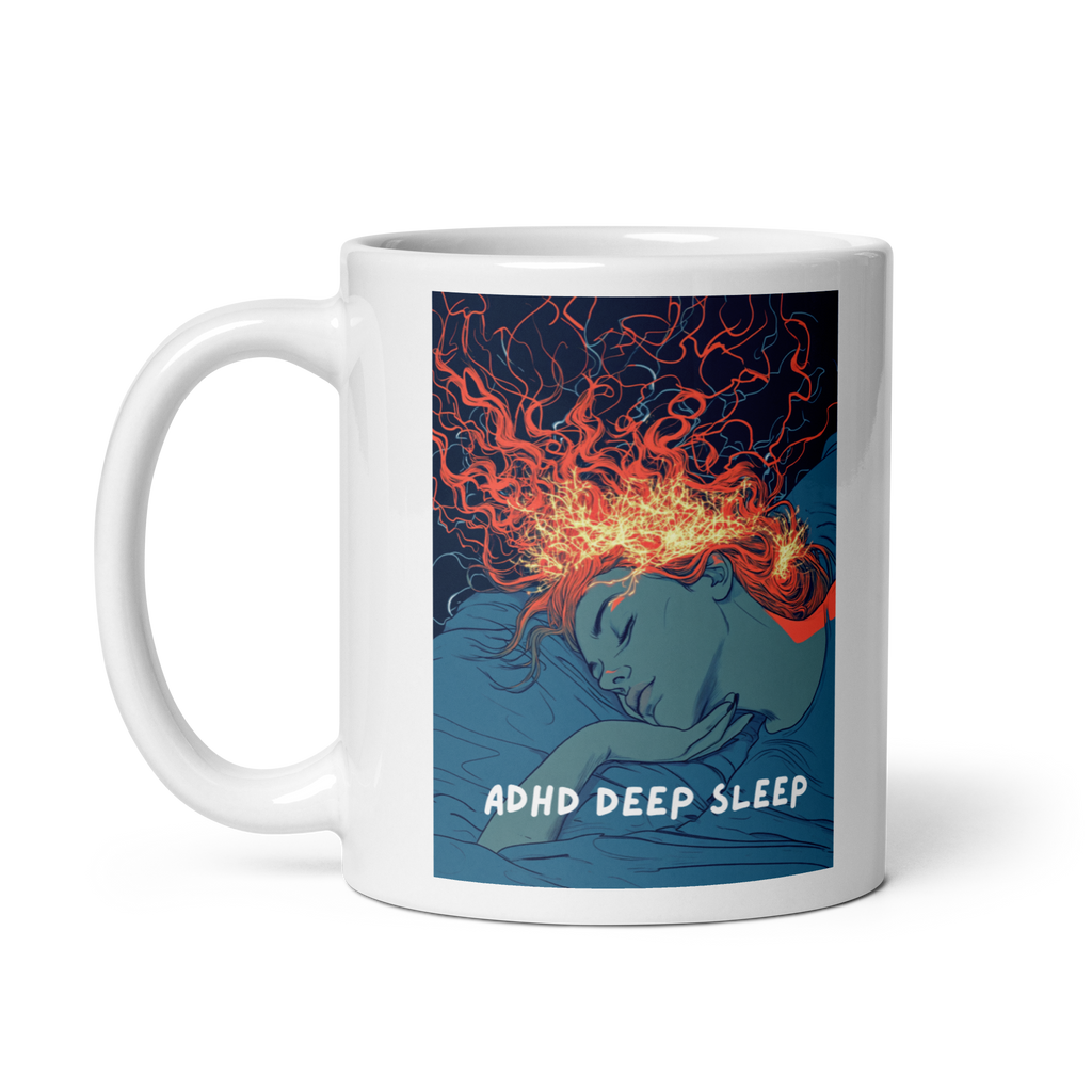ADHD Deep Sleep | White Glossy Mug | The Neurospicy Store