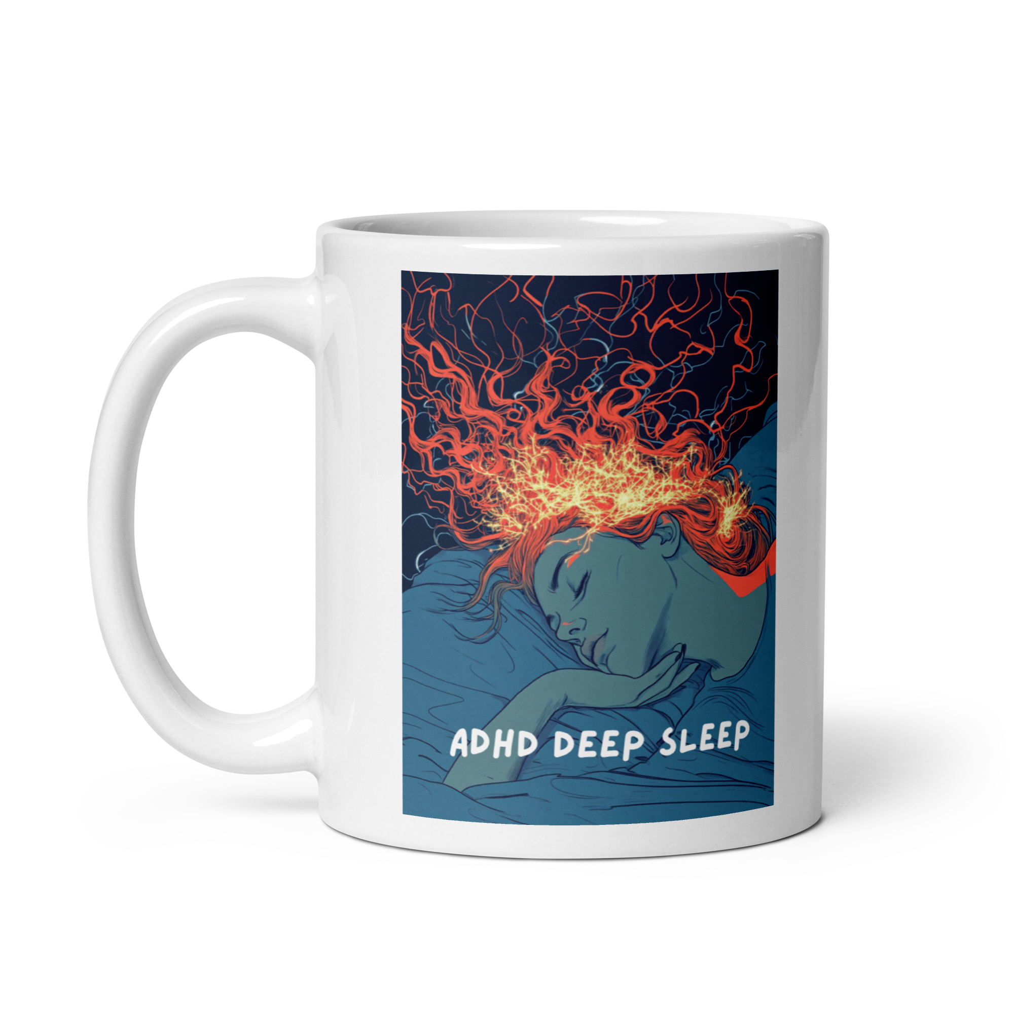 ADHD Deep Sleep | White Glossy Mug | The Neurospicy Store