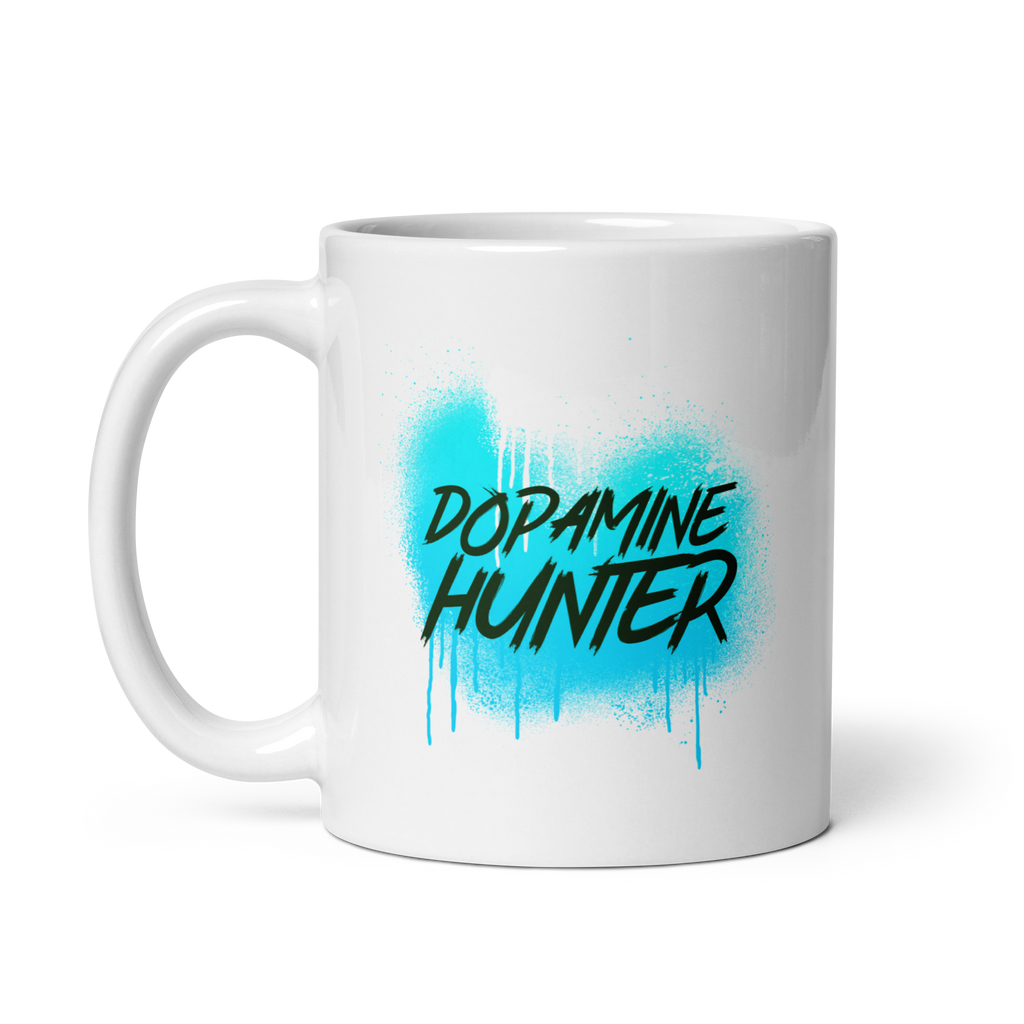 Dopamine Hunter | White Glossy Mug | The Neurospicy Store