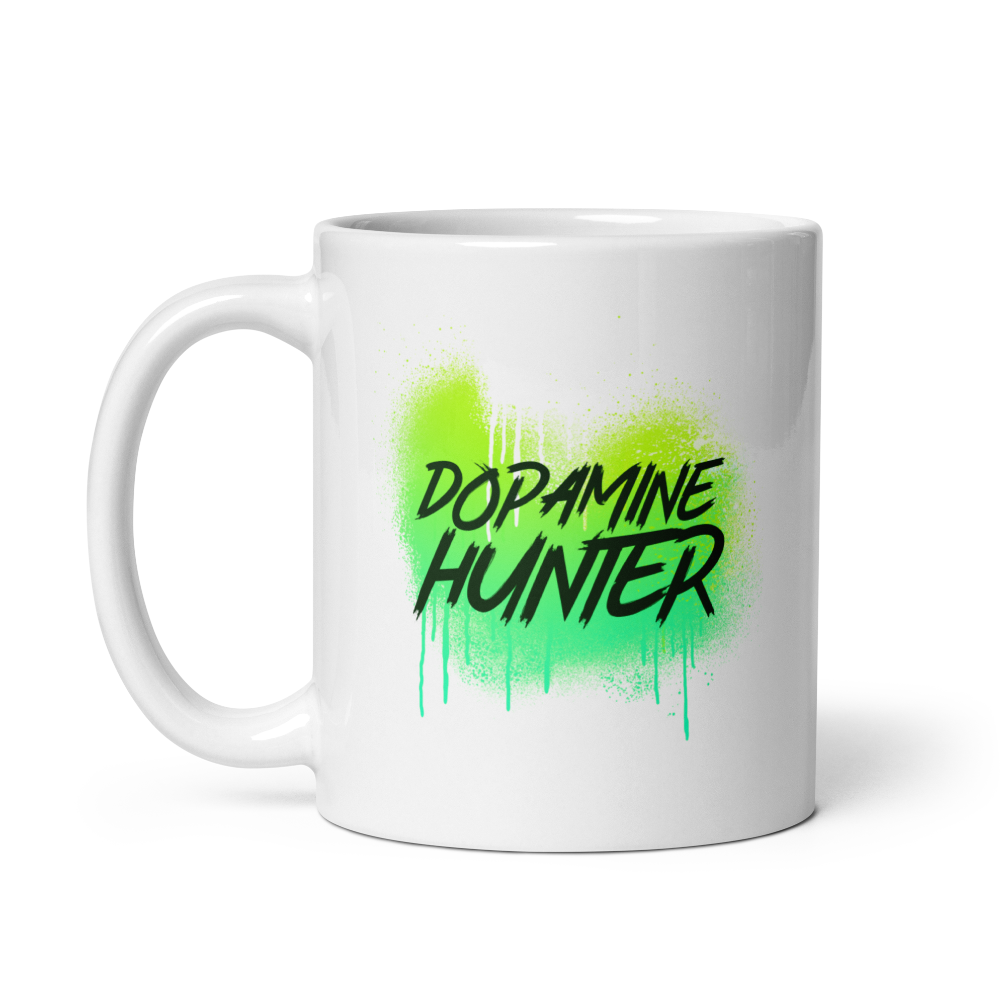 Dopamine Hunter | White Glossy Mug | The Neurospicy Store