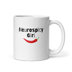 Neurospicy Girl | White Glossy Mug | The Neurospicy Store 11 oz