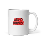 ADHD Rocks! | White Glossy Mug | The Neurospicy Store 11 oz
