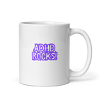 ADHD Rocks! | White Glossy Mug | The Neurospicy Store 11 oz