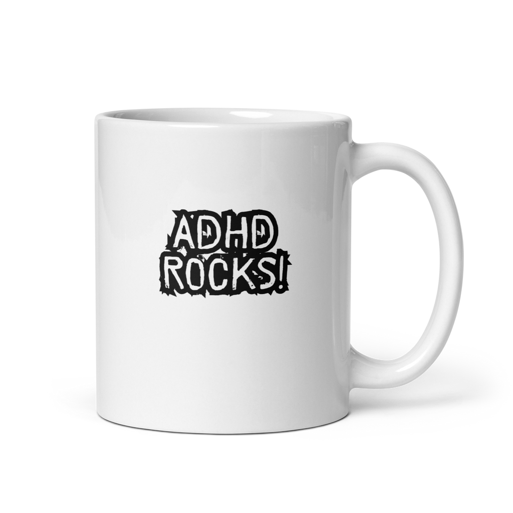 ADHD Rocks! | White Glossy Mug | The Neurospicy Store 11 oz