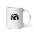 ADHD Rocks! | White Glossy Mug | The Neurospicy Store 11 oz