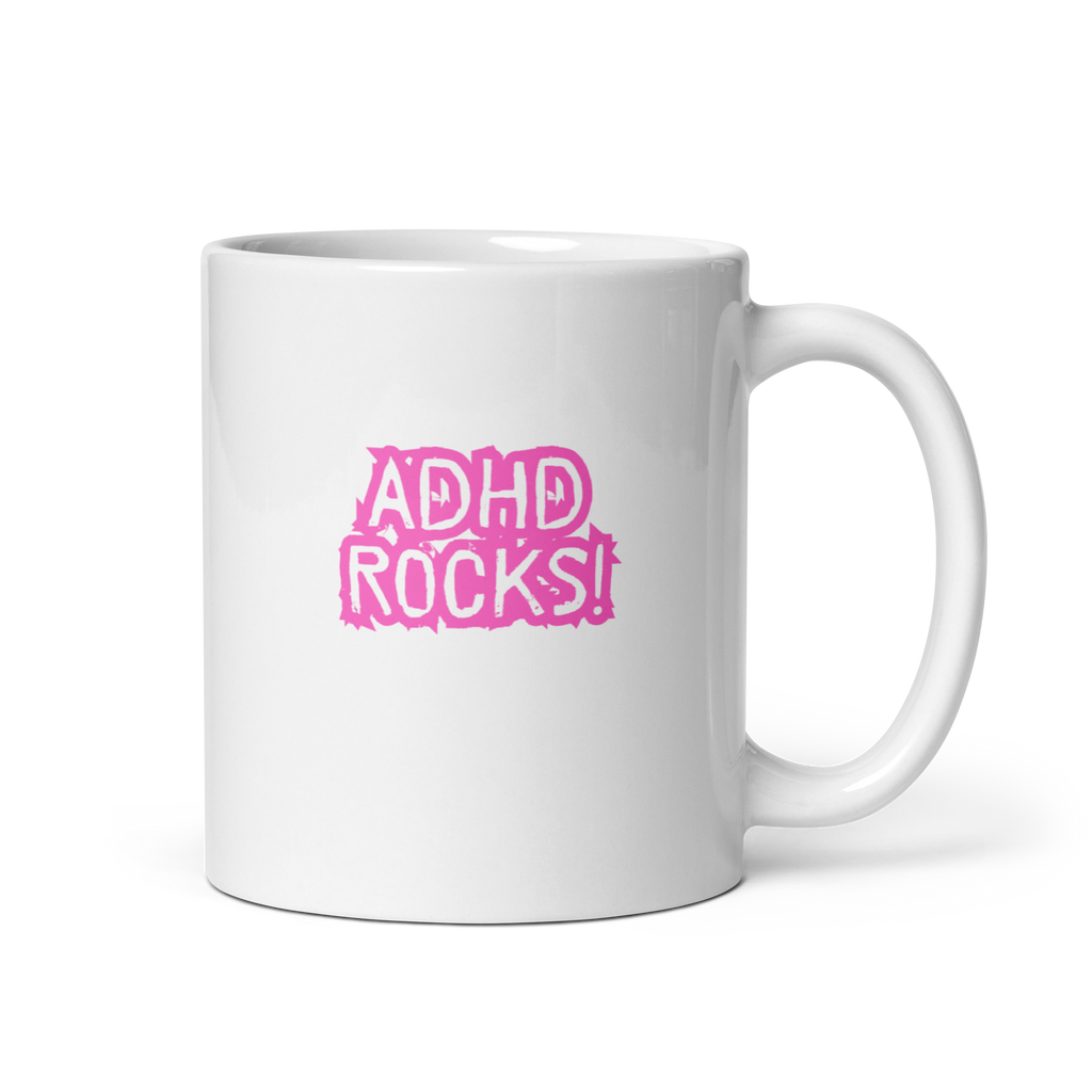 ADHD Rocks! | White Glossy Mug | The Neurospicy Store 11 oz