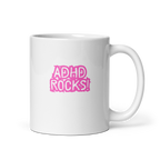 ADHD Rocks! | White Glossy Mug | The Neurospicy Store 11 oz