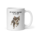 My Spirit Animal Is A Cat | White Glossy Mug | The Neurospicy Store 11 oz