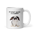 My Spirit Animal Is A Rabbit | White Glossy Mug | The Neurospicy Store 11 oz