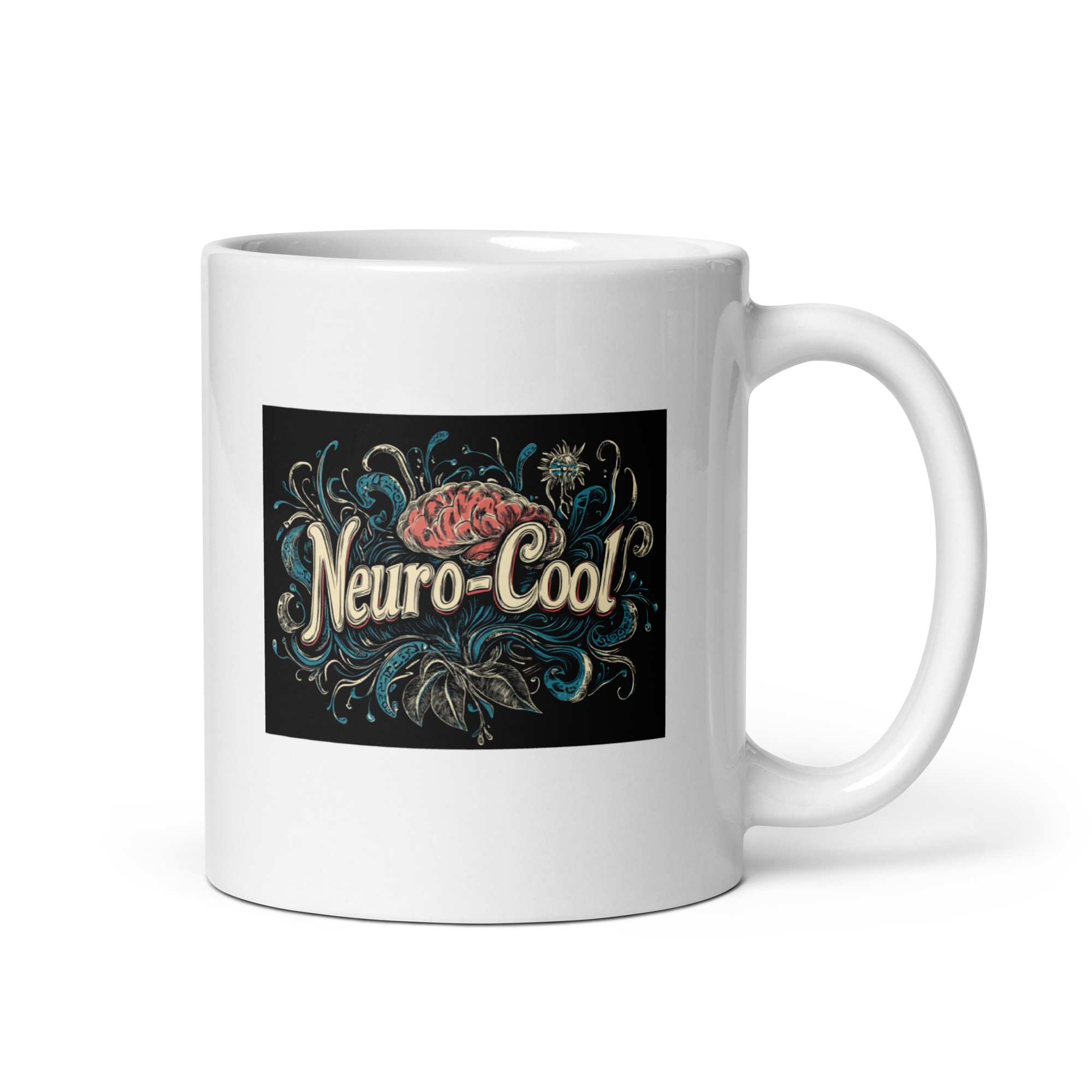 Neuro-Cool | White Glossy Mug | The Neurospicy Store 11 oz