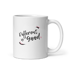 Different Is Good | White Glossy Mug | The Neurospicy Store 11 oz