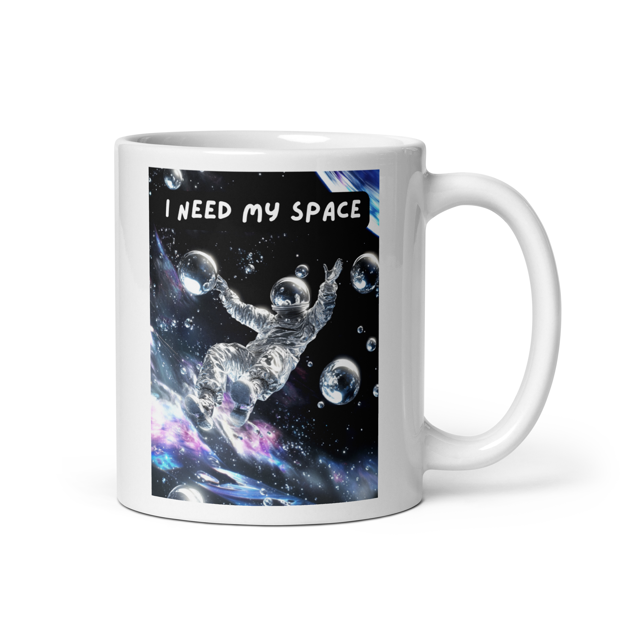 I Need My Space | White Glossy Mug | The Neurospicy Store 11 oz