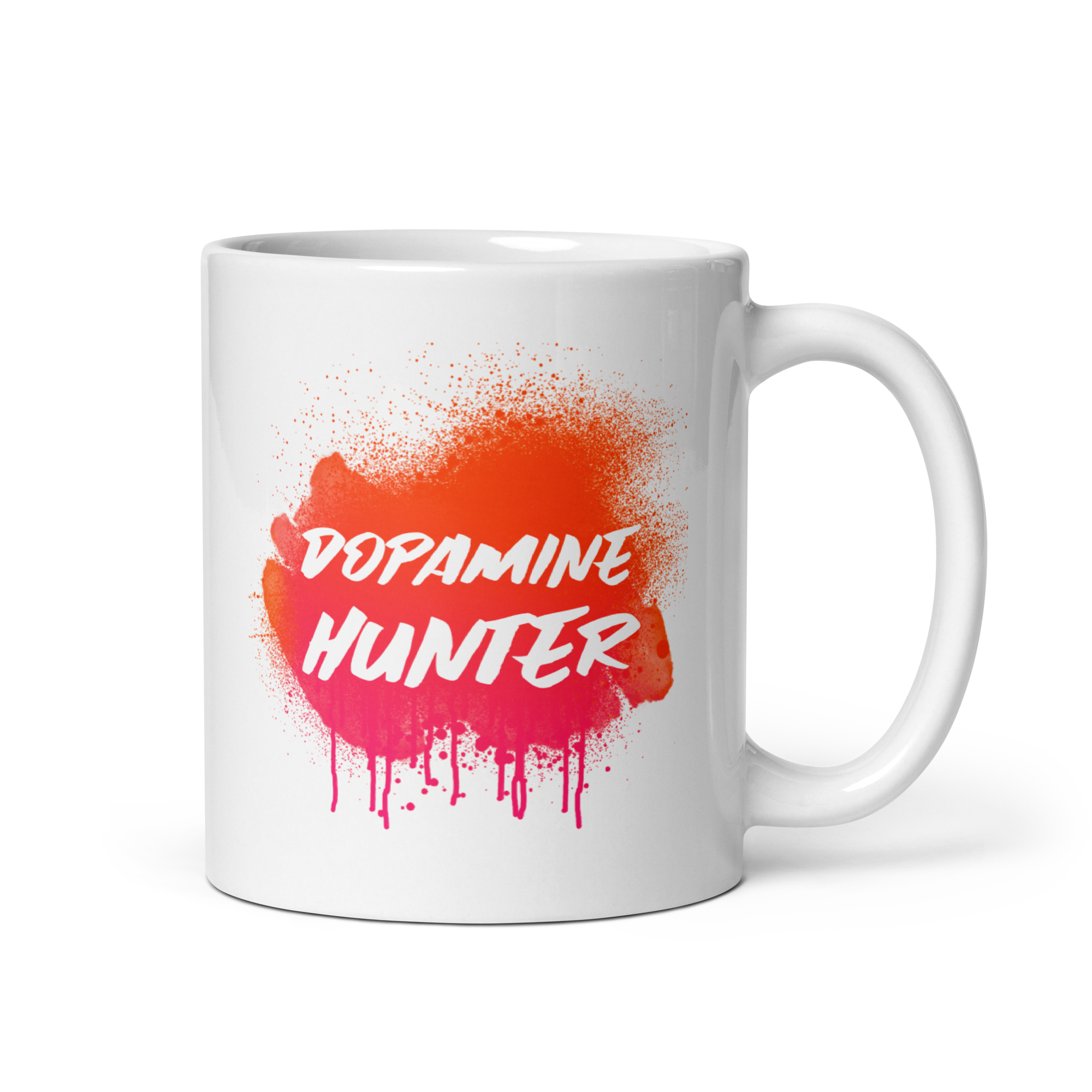 Dopamine Hunter | White Glossy Mug | The Neurospicy Store 11 oz