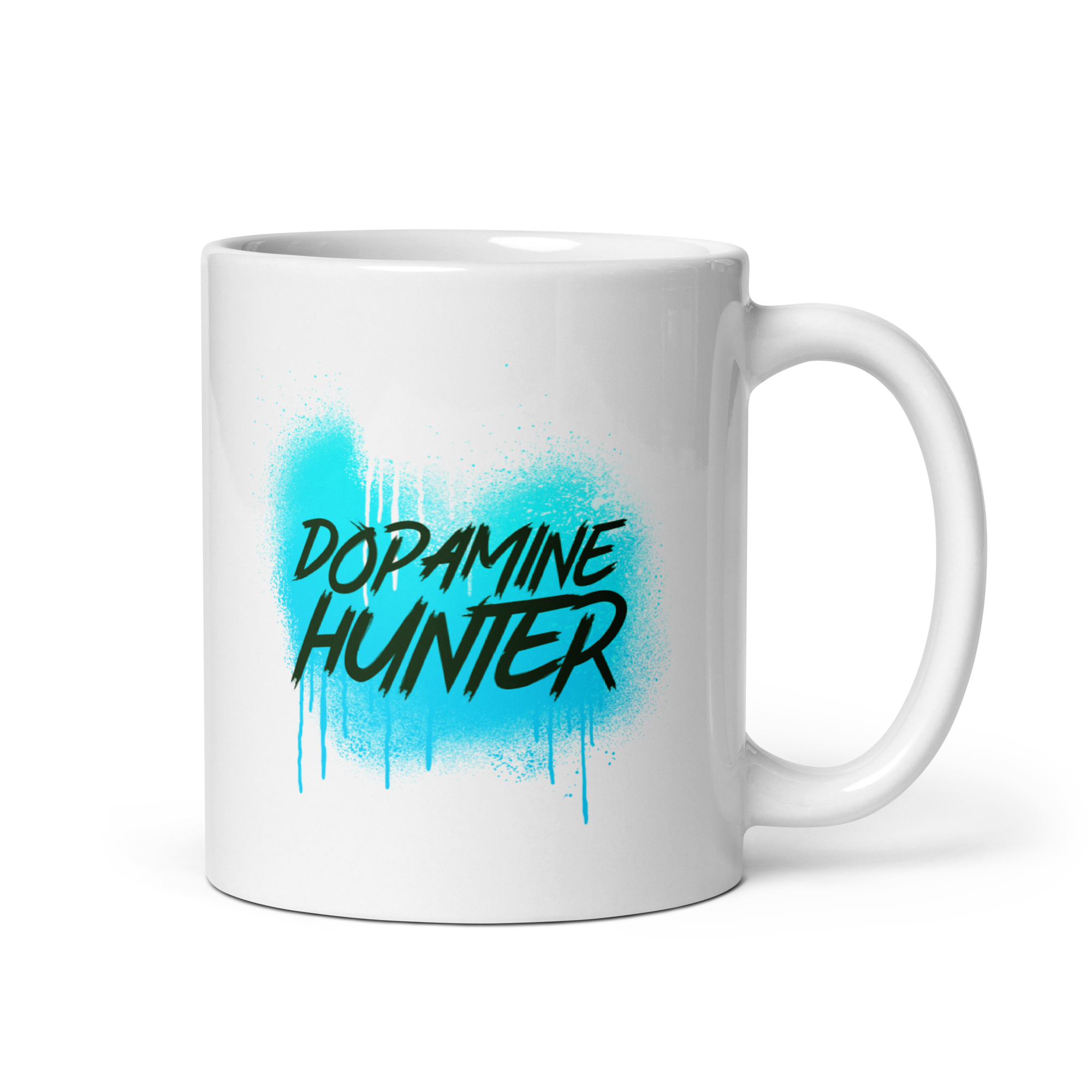 Dopamine Hunter | White Glossy Mug | The Neurospicy Store 11 oz