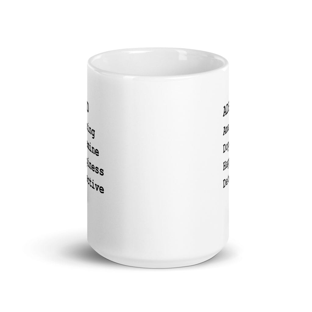 ADHD Amazing Dopamine Happiness Detective | White Glossy Mug | The Neurospicy Store
