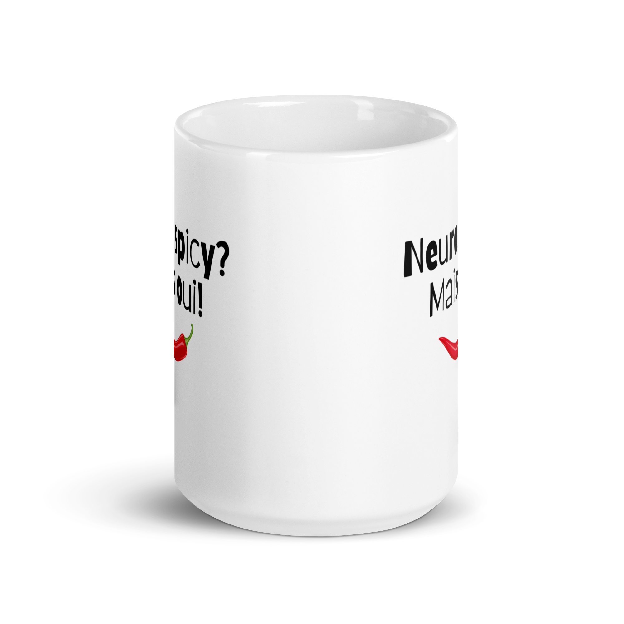 Neurospicy? Mais Qui! | White Glossy Mug | The Neurospicy Store