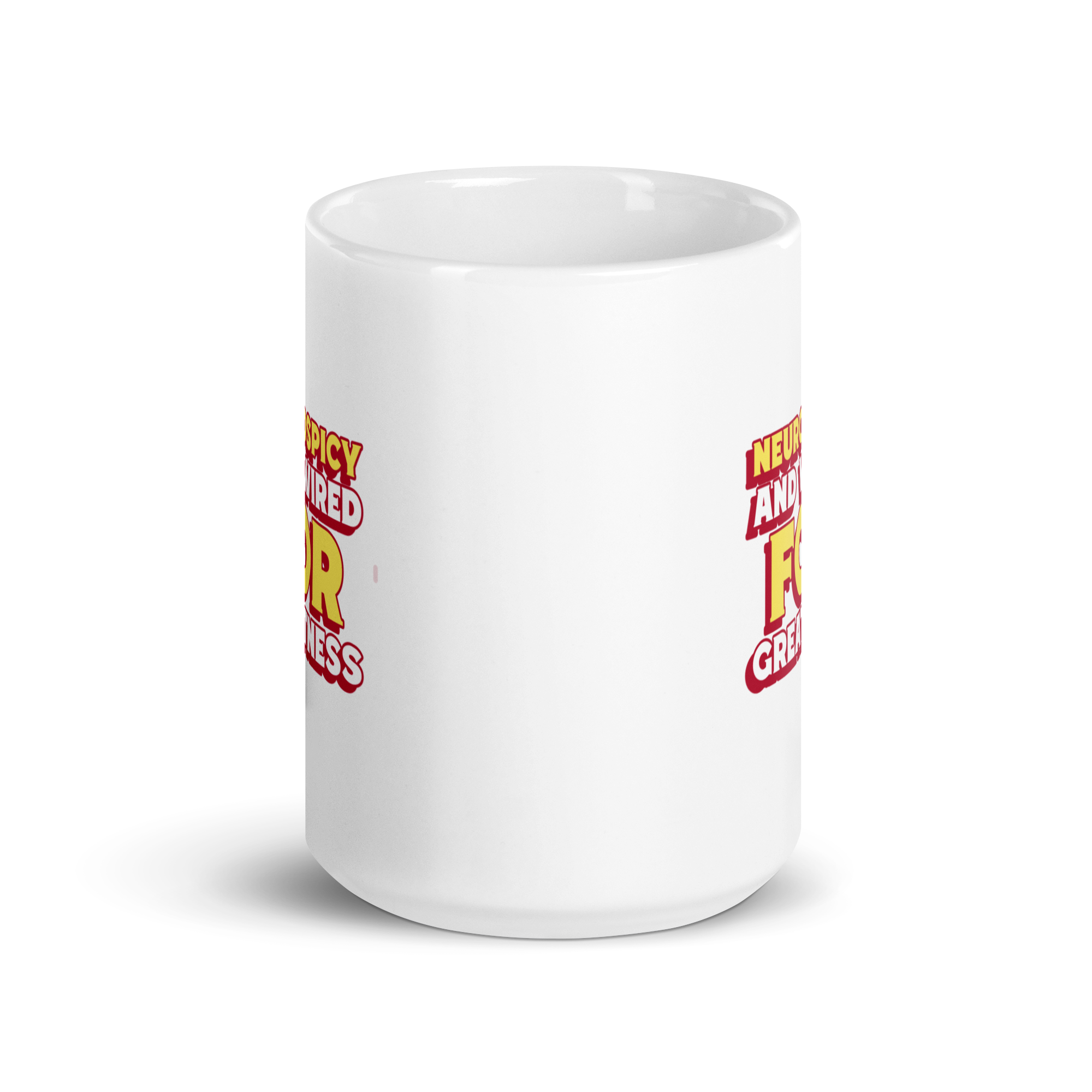 Neurospicy And Wired For Greatness | White Glossy Mug | The Neurospicy Store