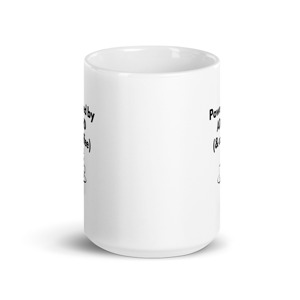 Powered by ADHD (& Coffee) | White Glossy Mug | The Neurospicy Store