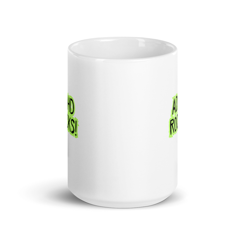 ADHD Rocks! | White Glossy Mug | The Neurospicy Store