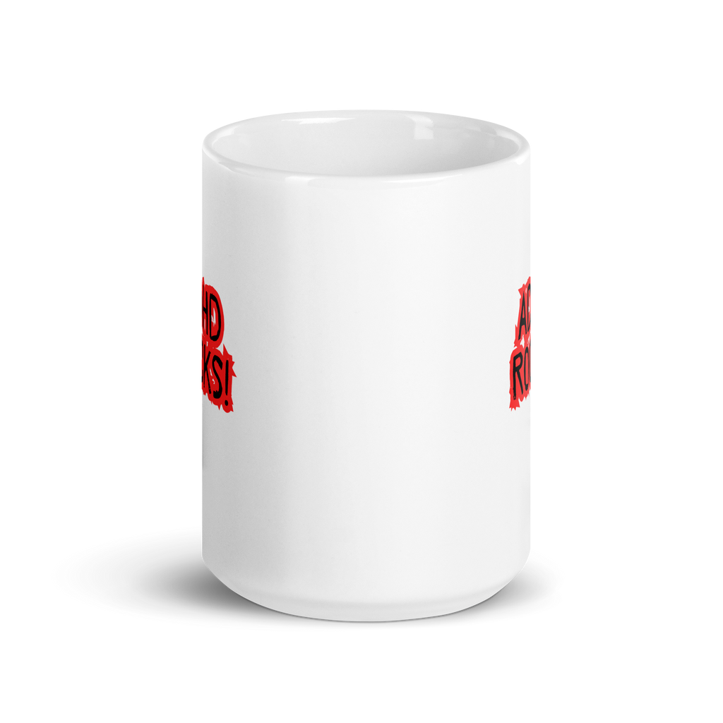 ADHD Rocks! | White Glossy Mug | The Neurospicy Store